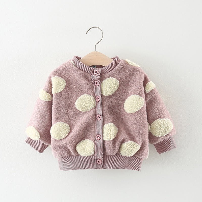 Kids's Clothing Girls' Large Polka Dot Coat - Kalsha