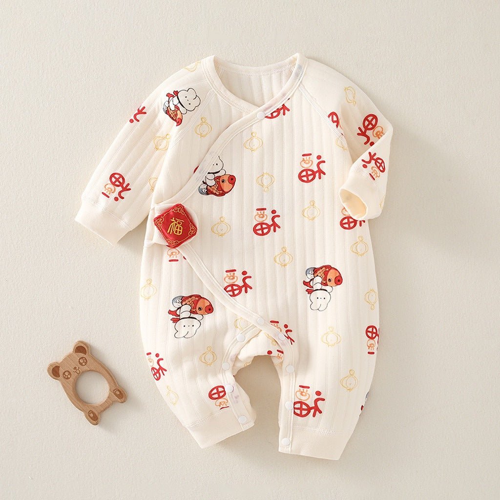 Warm Quilted Newborn Jumpsuit - Kalsha